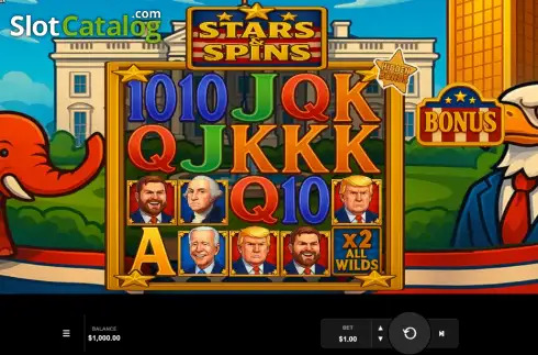 Скрин2. Stars And Spins слот