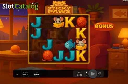 Скрин3. Sticky Paws слот