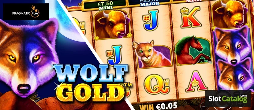Золотой слот волка Wolf Gold Logo