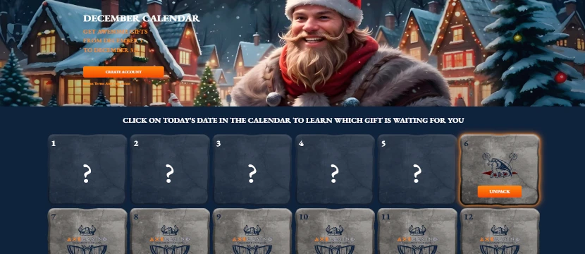 Axe Casino Christmas Calendar