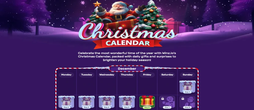 Winz Casino christmas Calendar